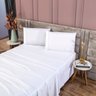 Conjunto de Cama Casal 400 Fios Percal 4 Peças Toque Macio Cor:branco - 4