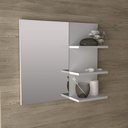 Ver imagem 3 de Espelheira Suspensa para Banheiro 60cm com 3 Prateleiras Bn3608 Branco