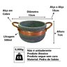 Kit 5 Cumbucas Alça de Cobre Pedra Sabão Caldo Sopa 500ml Industria São Jose AF1002X5INDSJ - 5