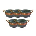 Ver imagem 1 de Kit 5 Cumbucas Alça de Cobre Pedra Sabão Caldo Sopa 500ml Industria São Jose AF1002X5INDSJ