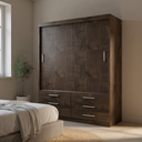 Ver imagem 5 de Guarda-Roupa Solteiro 2 Portas Correr 6 Gavetas Capri