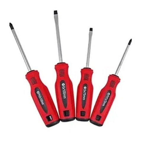 Kit 4 Peças Chave de Fenda e Philips com com Ponta Magnética - Western