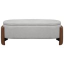 Ver imagem 4 de Kit Cabeceira e Calçadeira Império Casal para Cama Box 140cm Bouclê Facto - Sofa Store:bouclê Cinza
