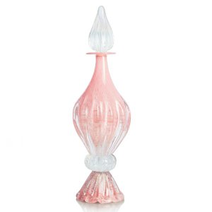 Garrafa Com Base Em Cristal Murano Rosa São Marcos