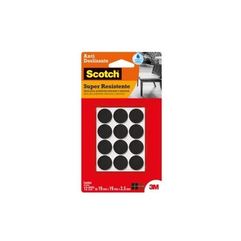 Protetor Antideslizante 3m Scotch Redondo Preto Pequeno