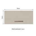 Ver imagem 3 de Armário Aéreo 70 Cm 1 Porta Basculante Branco/crema Agata Madesa