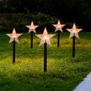 Ver imagem 1 de Pisca 5 Estrela Leds Solar Amarelo Jardim Noel Natal de 2,5m