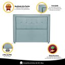 Ver imagem 7 de Cabeceira Estofada para Cama Box King 195cm Ravena Veludo - Sofa Store:veludo Azull Tiffany