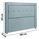 Ver imagem 6 de Cabeceira Estofada para Cama Box King 195cm Ravena Veludo - Sofa Store:veludo Azull Tiffany
