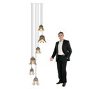 Ver imagem 1 de Lustre Pendente Para Sala Pé direito Alto Duplo SP-Flora Branco