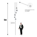 Ver imagem 4 de Lustre Pendente Para Sala Pé direito Alto Duplo SP-Flora Branco