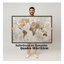 Ver imagem 3 de Quadro Mapa Mundi Texturas Nobres Dourado e Cinza - Grande