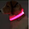 Coleira Colar Cão Gato Cachorro Pet Luz Led com Bateria Recarregável - Rosa - 1