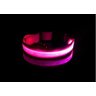 Coleira Colar Cão Gato Cachorro Pet Luz Led com Bateria Recarregável - Rosa - 3