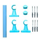 Ver imagem 2 de Kit varão para cortina 2,20mts azul 28mm compacto sala / quarto