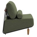 Ver imagem 6 de Poltrona Decorativa Aurea Base Aço Preto Linho Verde - Nexta Casa