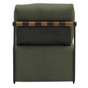 Ver imagem 5 de Poltrona Decorativa Aurea Base Aço Preto Linho Verde - Nexta Casa
