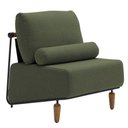 Ver imagem 1 de Poltrona Decorativa Aurea Base Aço Preto Linho Verde - Nexta Casa