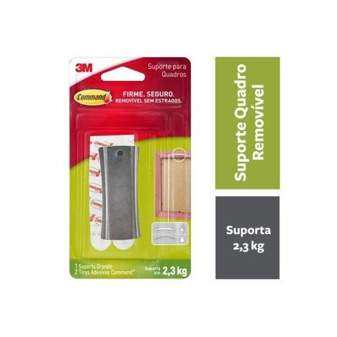 Suporte para Quadros 3m Command Metálico Grande - 1 Unidade