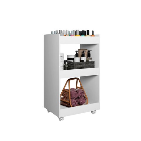 Esmalteira Jade com Nichos Organizadores para Salão de Beleza Design Moderno Home - Branco