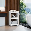 Ver imagem 3 de Esmalteira Jade com Nichos Organizadores para Salão de Beleza Design Moderno Home - Branco