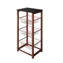 Ver imagem 2 de Fruteira de Chão Cozinha Desmontada Aço Cobre Cesto Cobre Tampo Preto Madri
