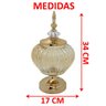 Bomboniere Pote Decorativo em Bronze Vidro Doces e Biscoitos - 6