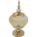 Ver imagem 1 de Bomboniere Pote Decorativo em Bronze Vidro Doces e Biscoitos