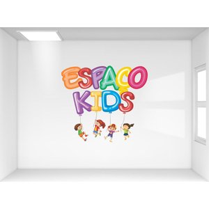 Adesivo de Parede Espaço Kids e Crianças Brinquedoteca