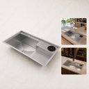 Ver imagem 1 de Cuba para Cozinha Gourmet Veneza Aço Inox 304 Lava Copos Goldenx