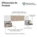 Ver imagem 4 de Cabeceira Extensível Estofada com 2 Mesas de Cabeceira Espelhadas Branco/Imperial Madesa