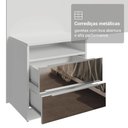 Ver imagem 6 de Cabeceira Extensível Estofada com 2 Mesas de Cabeceira Espelhadas Branco/Imperial Madesa
