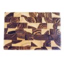 Ver imagem 3 de Tábua de Carne Churrasco Cozinha em Madeira Teca Invertida 30x20x4cm