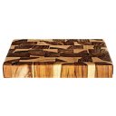 Ver imagem 2 de Tábua de Carne Churrasco Cozinha em Madeira Teca Invertida 30x20x4cm