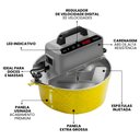 Ver imagem 4 de Misturador Elétrico 10 Litros Automático Bivolt Amarelo Saro PA10RAM