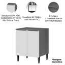 Ver imagem 4 de Balcão para Cozinha 70cm 2 Portas 100% Mdf Luna Cinamomo/branco