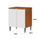 Ver imagem 3 de Balcão para Cozinha 70 Cm 2 Portas 100% Mdf Luna Cinamomo/branco