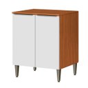 Ver imagem 2 de Balcão para Cozinha 70 Cm 2 Portas 100% Mdf Luna Cinamomo/branco