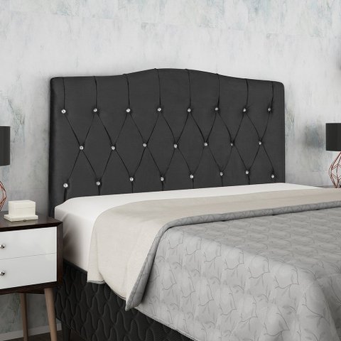 Cabeceira Casal Theresa para Quarto 140cm Preto - Bela Móveis