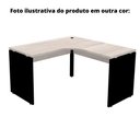 Ver imagem 4 de Mesa de Escritório em L Pé Painel PE25 em MDP 125 x 125 x 60 cm Cinza com Base Preta