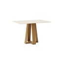 Ver imagem 5 de Conjunto Sala de Jantar Mesa Lisa 120cm Tampo MDF Canto Reto 4 Cadeiras Evelin