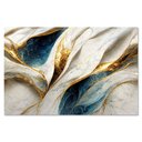 Ver imagem 1 de Quadro Decorativo Abstrato Marmorizado Ondas, Tela em Canvas ideal para ambiente de Sala e Quarto