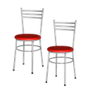 Ver imagem 2 de Kit 4 Cadeiras Epoxi Cinza para Cozinha: Vermelho