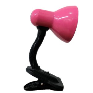 Luminária Articulável com Presilha Rosa