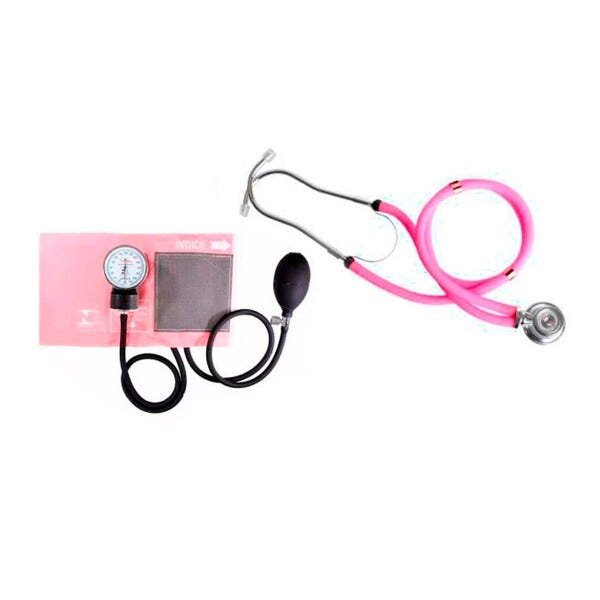 Kit Material De Bolso Para Enfermagem Completo com Esfigmomanômetro Premium - Rosa - 2