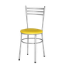 Kit 4 Cadeiras Epoxi Cinza para Cozinha: Amarelo - 4