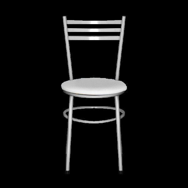 Kit 4 Cadeiras Epoxi Prata para Cozinha: Branco - 3