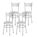 Ver imagem 1 de Kit 4 Cadeiras Epoxi Cinza para Cozinha: Branco