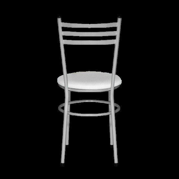 Kit 4 Cadeiras Epoxi Prata para Cozinha: Branco - 5