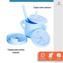 Ver imagem 4 de Kit Introdução Alimentar Bebê Treinamento Prato Talher 10 Peças Azul